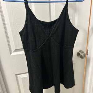 SHEIN Black Textured Tank Top